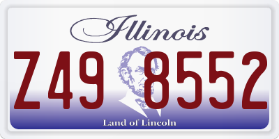 IL license plate Z498552