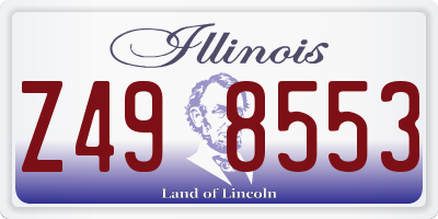 IL license plate Z498553