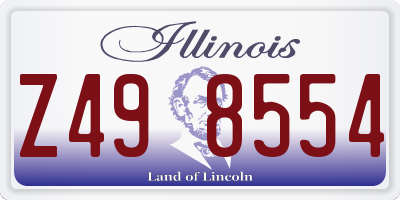 IL license plate Z498554