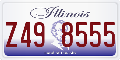IL license plate Z498555
