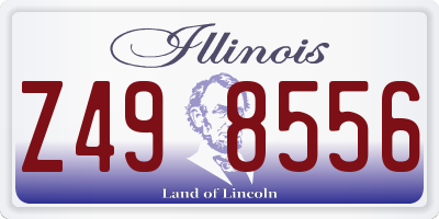 IL license plate Z498556