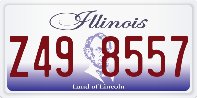 IL license plate Z498557