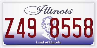 IL license plate Z498558