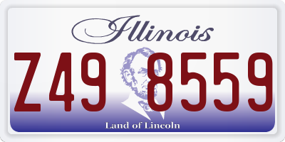 IL license plate Z498559