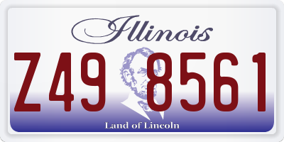 IL license plate Z498561