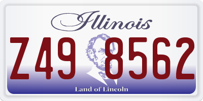 IL license plate Z498562