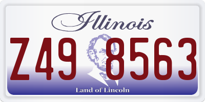 IL license plate Z498563