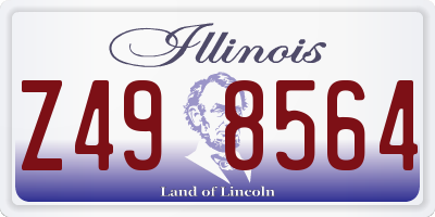 IL license plate Z498564