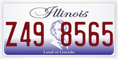 IL license plate Z498565