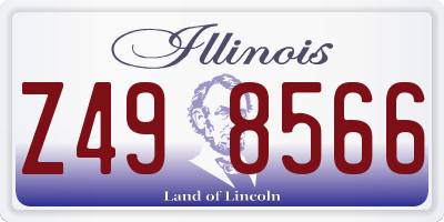 IL license plate Z498566