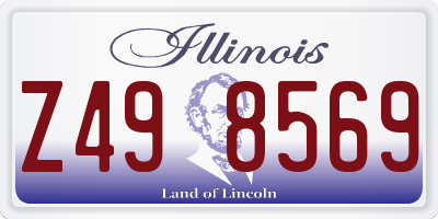 IL license plate Z498569