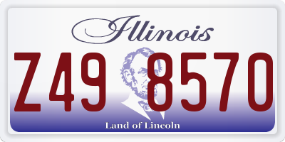 IL license plate Z498570