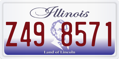 IL license plate Z498571