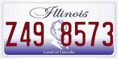IL license plate Z498573