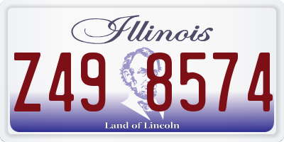 IL license plate Z498574