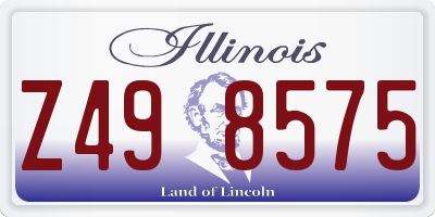IL license plate Z498575