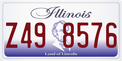 IL license plate Z498576