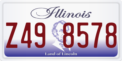 IL license plate Z498578