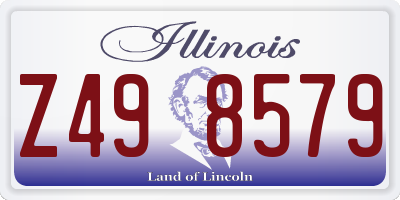 IL license plate Z498579