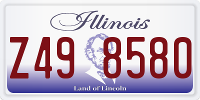 IL license plate Z498580