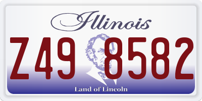 IL license plate Z498582