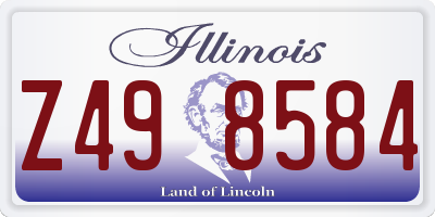 IL license plate Z498584