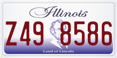 IL license plate Z498586