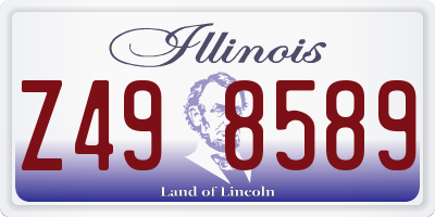 IL license plate Z498589