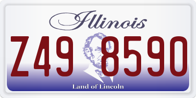 IL license plate Z498590