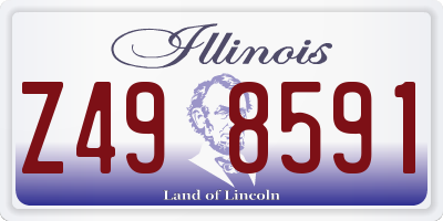 IL license plate Z498591