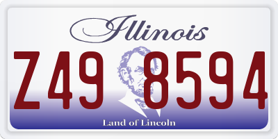 IL license plate Z498594