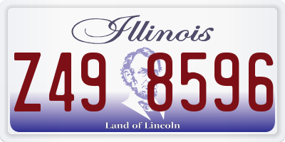 IL license plate Z498596