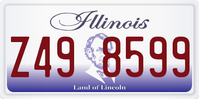 IL license plate Z498599