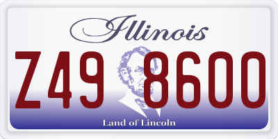 IL license plate Z498600