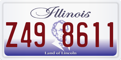 IL license plate Z498611