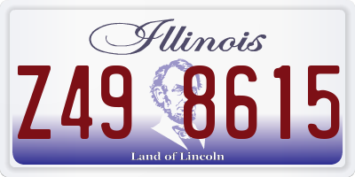 IL license plate Z498615