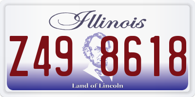 IL license plate Z498618