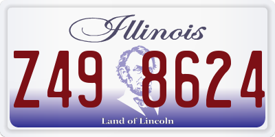 IL license plate Z498624