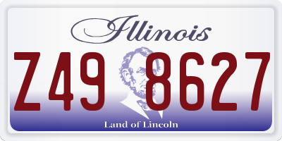 IL license plate Z498627