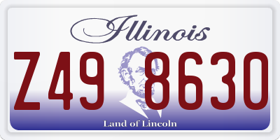 IL license plate Z498630