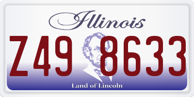 IL license plate Z498633