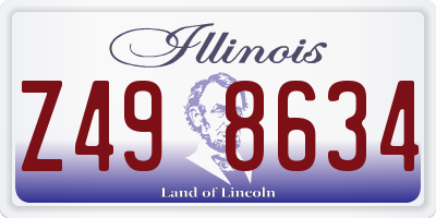 IL license plate Z498634