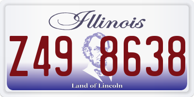 IL license plate Z498638