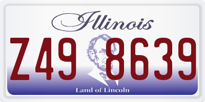 IL license plate Z498639