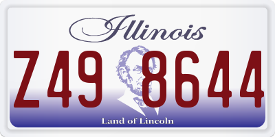IL license plate Z498644