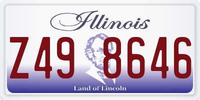 IL license plate Z498646