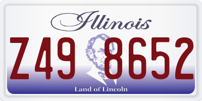 IL license plate Z498652