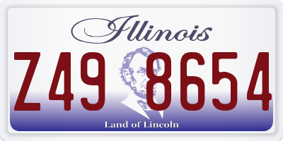 IL license plate Z498654