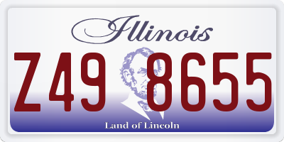 IL license plate Z498655