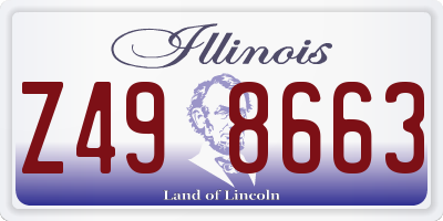 IL license plate Z498663